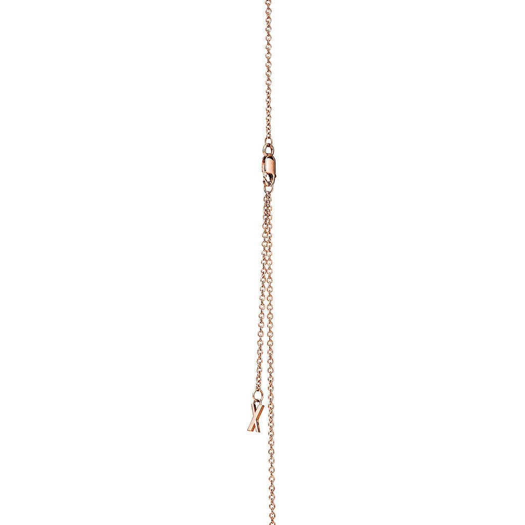 18K T Atlas X Closed Interlocking Pendant Necklace