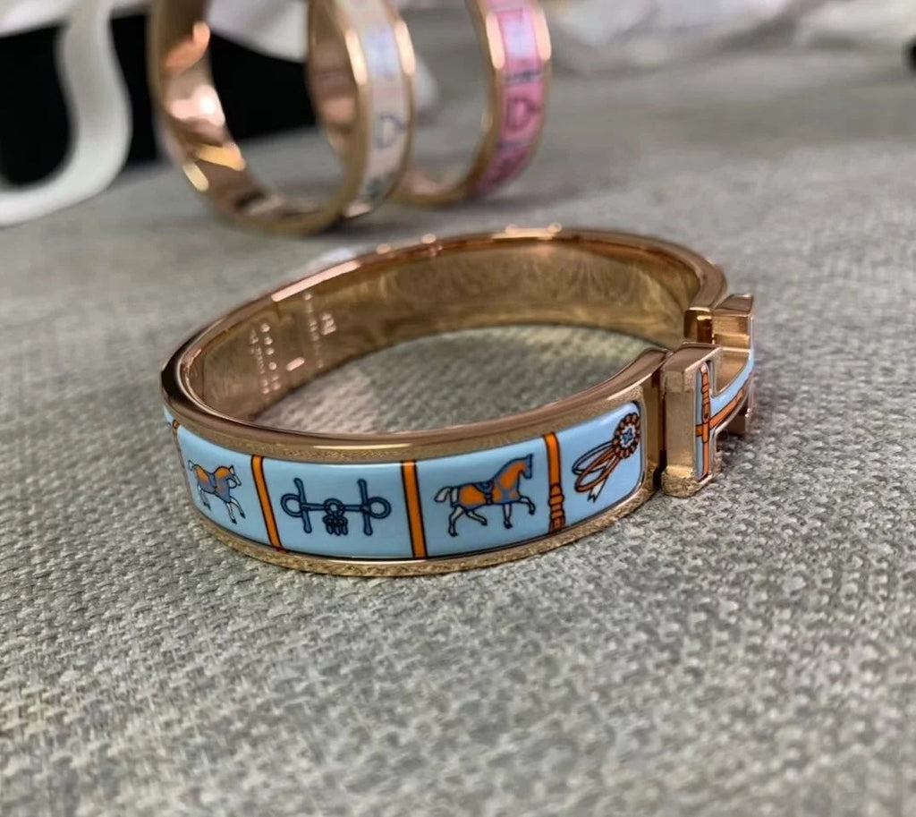 18K Clic H Couvertures Blue Bracelet