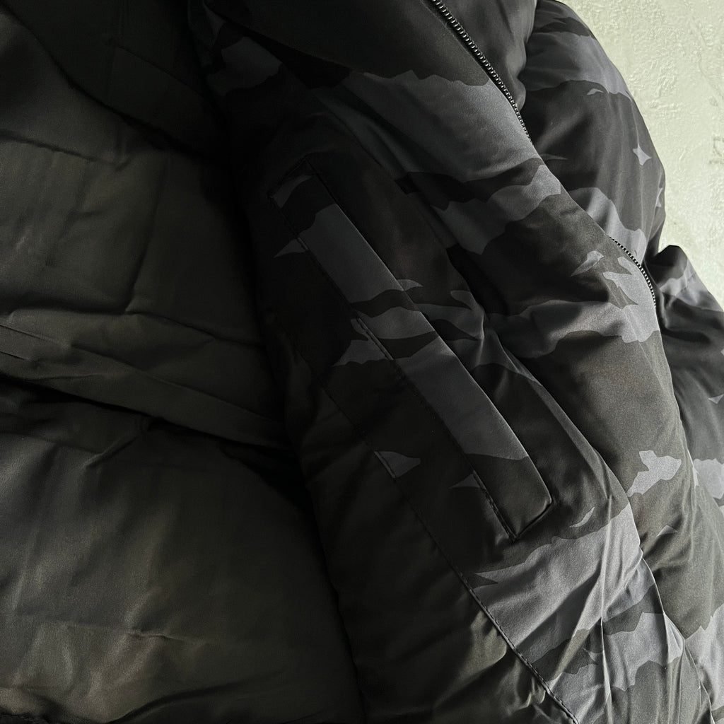 Trapstar Puffer Jacket Hyperdrive Technical Black Tiger Camo