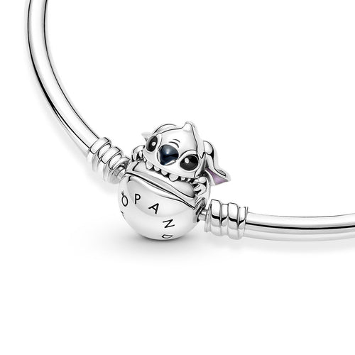 Pandora Disney Biting Stitch Clasp Moments Bangle