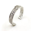 18K CC Cuff Crystals Open Bracelet