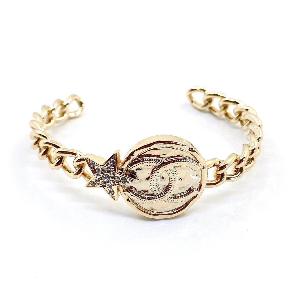 18K CC Open Bracelet