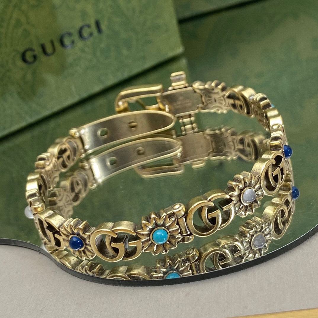 18K Double G Flowers Bracelet