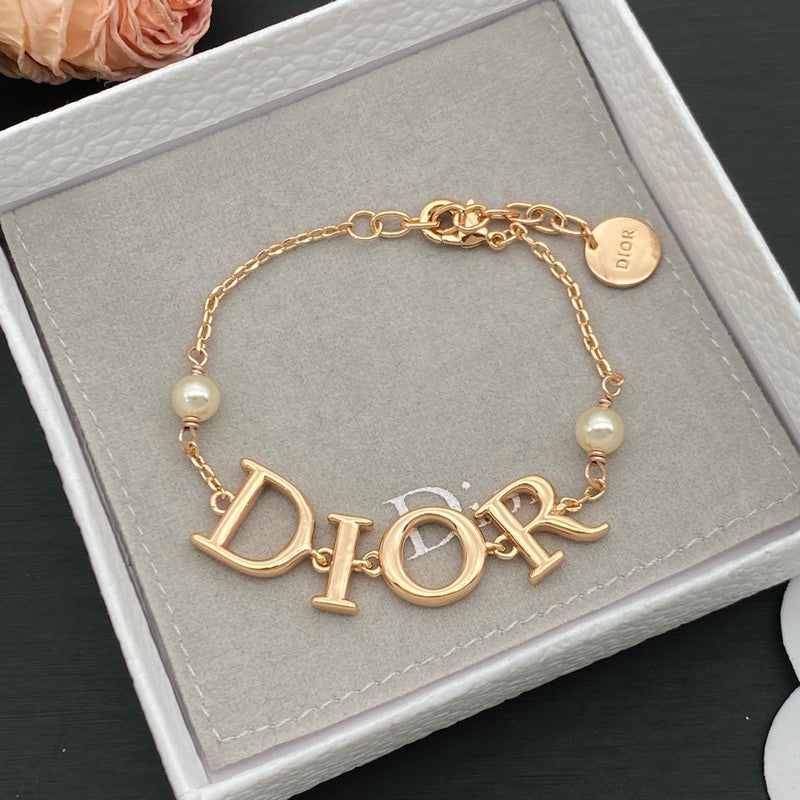 18K CD Pearl Rose Gold Bracelet