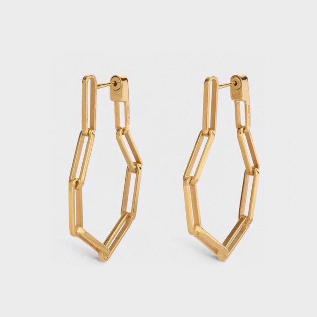 18K Triomphe Chain Earrings