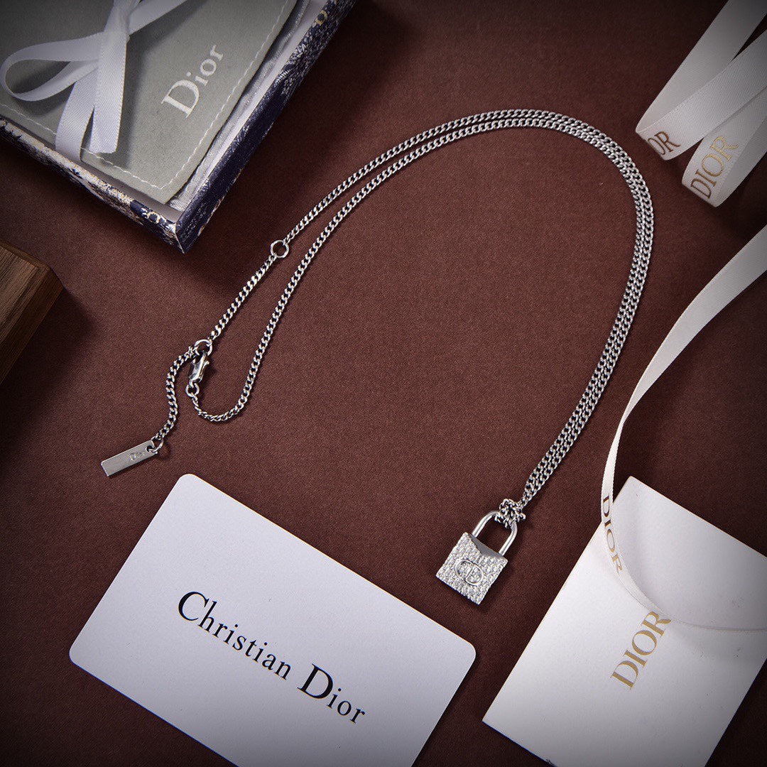 18K CD Lock Necklace