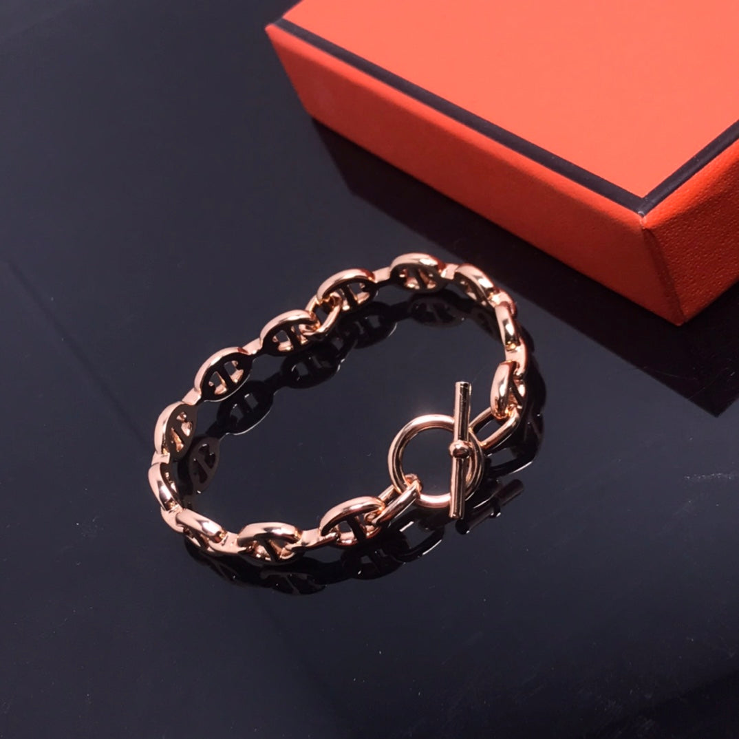 18K Chaine D'ancre H Bracelet